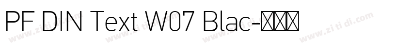 PF DIN Text W07 Blac字体转换